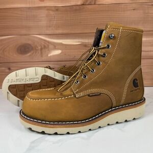 Carhartt‎ Waterproof Moc Toe 6" Wedge Work Boots Brown US Women's 6.5 M NEW